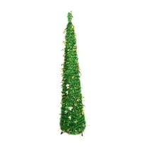 Artificial Christmas Tree Christmas Gold Color Round Piece Christmas Tree Tree with Bottom Stand 1.5 Meters Pet Christmas Folding Decoration Christmas Tree Ornaments