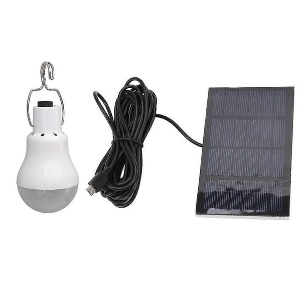 Portable Solar LED Light Bulb, Rechargeable Solar Light Bulb for Outdoor Hiking, Fishing, Camping Tent