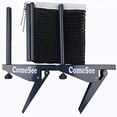 thumbnail image 2 of Comesee Ensemble de Filet de Ping-Pong, Pince à Ressort Professionnelle avec Insert de Clip de Filet, Support de Prise de 1,2 Pouces de Largeur, Tension et Hauteur Réglables, Installation Facile (Marine), 2 of 5