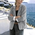 thumbnail image 5 of Cmfcve Womens Corduroy Blazer Fall Winter Dressy Casual Suit Jackets Long Sleeve Button Down Loose Fit Blazer Coat, 5 of 7