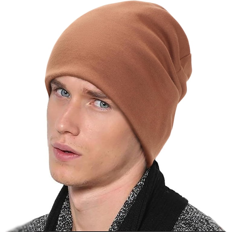 2Pcs Cotton Slouchy Beanie Hats for Women Men Soft Chemo  display picture 2