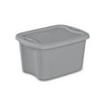 thumbnail image 1 of Sterilite 19 Liter Tote, Plastic Storage Bin with Snap-on Lid, Stackable, Gray, 1 of 7