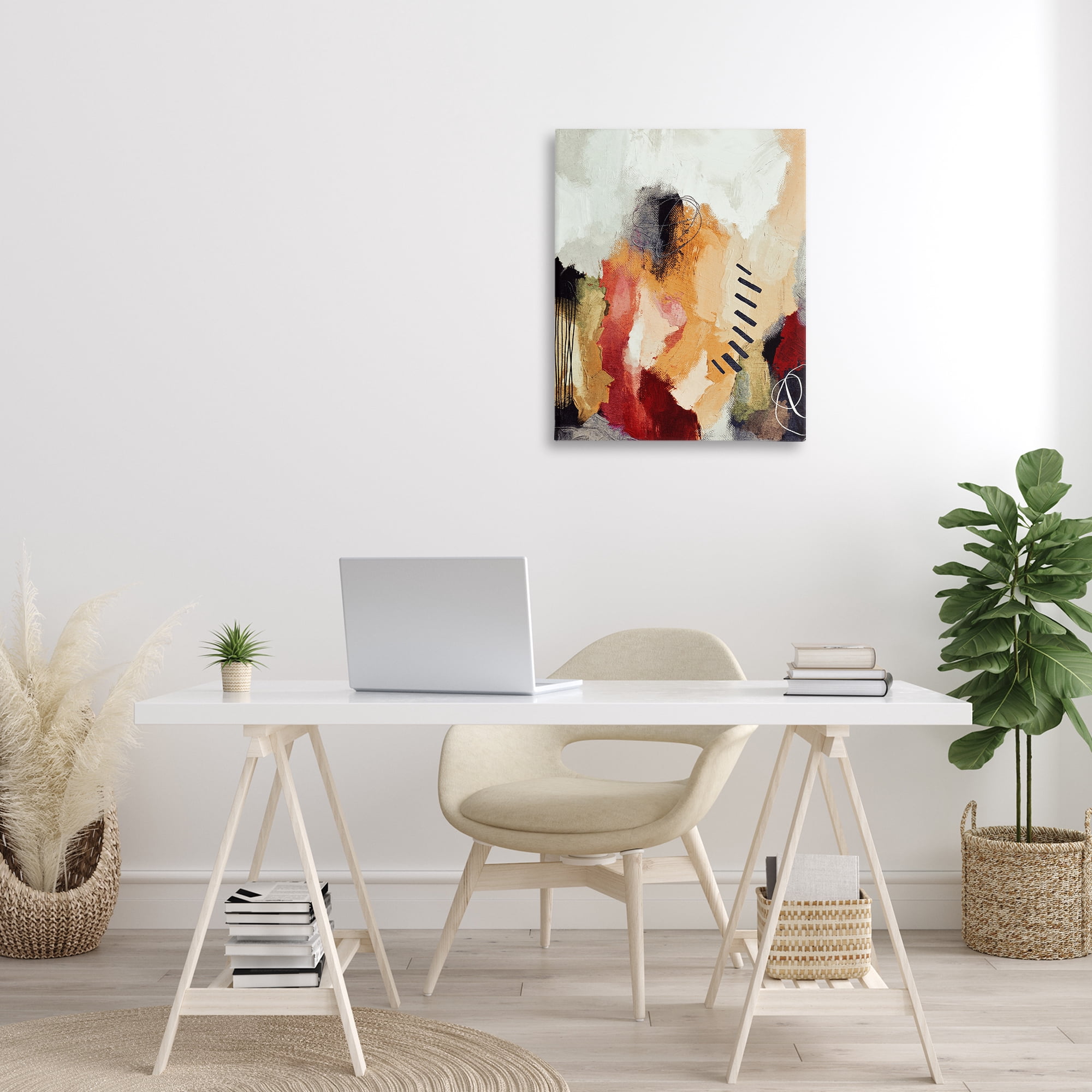 Stupell Industries Abstract Southwestern Pattern Abstract Painting Gallery Wrapped Canvas Art Print Wall Art, 24 x 30