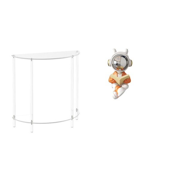 Mesa Auxiliar De Acrílico Para Baño Pequeño, Decoración De Sala De Estar Con Escultura De Astronauta, Centro De Mesa, Adorno De Mesita De Noche