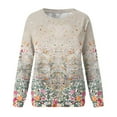 thumbnail image 4 of KIHOUT Chandails en Molleton pour Femmes en Solde, Manches Longues Automne Hiver Col Rond Imprimé Floral Ample, Taille S-2TG, 4 of 5