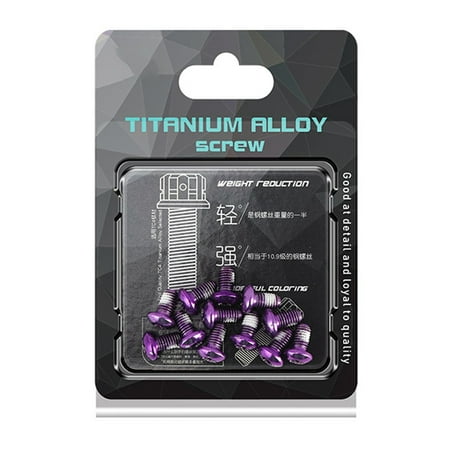 

12x M5x10mm Disk Brake Rotor Bolts Mountain Bike T25 Brake Screws (Purple)