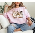 thumbnail image 5 of Let It Snow Snowman Sweater Shirt | Cozy Winter Holiday Graphic Sweatshirt, 5 of 8