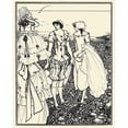 thumbnail image 2 of Beardsley, Aubrey 12x14 Black Modern Framed Museum Art Print Titled - Bathers at Dieppe 1920, 2 of 4
