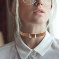 thumbnail image 3 of Xeoereki Necklace Punk Retro Faux Leather Buckle Choker Necklace for Dating, 3 of 8
