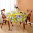 thumbnail image 3 of Round Tablecloth Celebrations Cover 60 Inch Polyester Waterproof Stain Wrinkle Free flower for Dining, 3 of 5