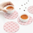 thumbnail image 6 of Bingfone Vintage Rabbit And Cherry Leather Drinks Coasters with Set of 6,Suitable for Home Kitchen,Coffee Cup Coasters Home Gift, 6 of 7