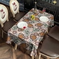 thumbnail image 5 of Light Pink Football and Flowers Pattern Rectangle Tablecloth 60"x102",Waterproof Polyester Rectangle Table Cloth, Wipeable Spillproof Polyester Tablecloth for Dining, Camping, Indoor and Outdoor, 5 of 6