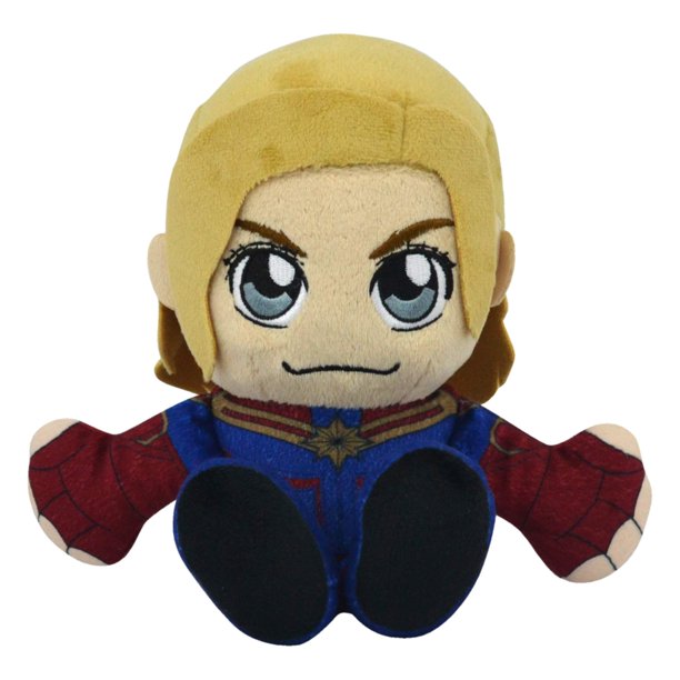 Marvel Captain Marvel 8"" Kuricha Sentado Peluche - Juguete suave inspirado en Chibi