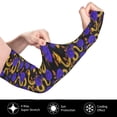 thumbnail image 3 of Goofa Golden Snake And Purple Rose Pattern UV Sun Protection Arm Sleeves, UPF 50 Sports Cooling Arm Compression Sleeves for Men Women Teenager, 3 of 8
