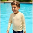 thumbnail image 6 of INGEAR Boys' Rash Guard Long Sleeve Swim Shirt UPF 50+, Quick Dry Kids Fishing Shirt, Dry Fit Sun Protection, Tan, L, 6 of 7