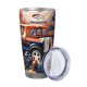thumbnail image 2 of Taza térmica duradera de acero inoxidable 304 con tapa y pajita, temática del equipo de fútbol de los Broncos, taza térmica de acero inoxidable de 20 oz, taza para automóvil, adecuada para bebidas, 2 of 8