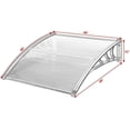 thumbnail image 2 of PetFurnishn  40"x40" Window Awning, Modern Polycarbonate Front Door Canopy, Window Door Cover for Rain Snow Sunlight Protection,Patio Window Hollow Sheet for Doors and Windows (Brown with Black Edge), 2 of 10