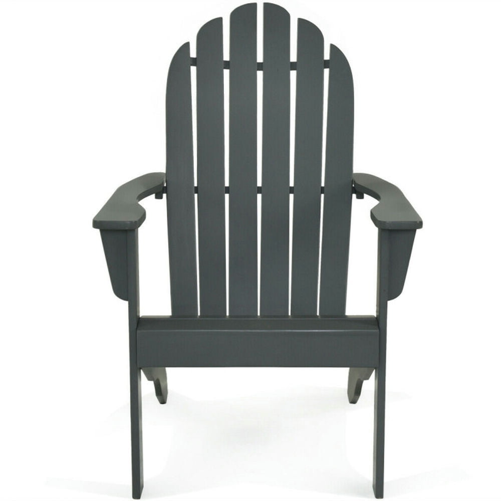 Aimee Lii Acacia Wood Outdoor Adirondack Chair with Ergonomic Design, Outdoor Patio Furniture for Balcony Porch Backyard, Sturdy -Gray