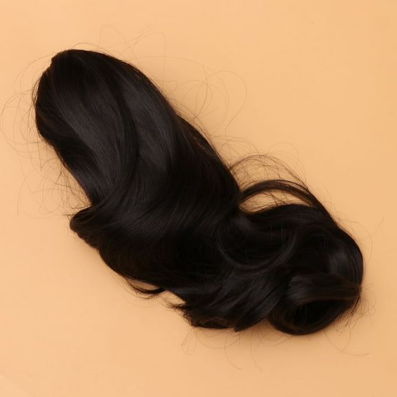 FELTECHELECTR Wig Ponytail Curly Hair Piece 1Pack Black High Temperature Clip Attachment