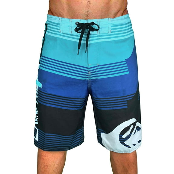 Fashion Casual Mens Swim Trunks Quick Dry Bathing Suit Bathing Swimsuits Board Shorts with Pockets Black Coconut Trees 2025 Bathing Suit