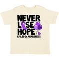thumbnail image 3 of Inktastic Never Lose Hope Epilepsy Awareness with Balloons and Purple Ribbon Boys or Girls Toddler T-Shirt, 3 of 5