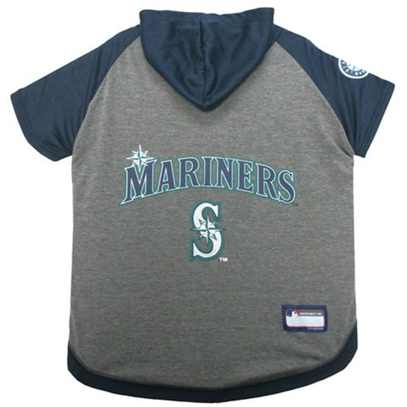 Pets First MLB Seattle Mariners Hoodie Tee Shirt for Dogs and Cats, Warm and Comfort - Medium
