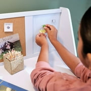 KidKraft Childrens Wooden Study Desk with Chair, White, for Ages 5+