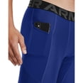 thumbnail image 3 of Shorts de Compresión Under Armour Armour HeatGear para Hombre Azul XS, 3 of 5