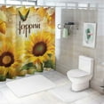 thumbnail image 7 of Fenyluxe Sunflower Bible Verse Pretty Shower Curtain Bathroom Decor 100% Polyester Washable Shower Curtain Set with Hooks 69x72, 7 of 7