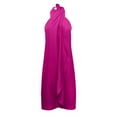 thumbnail image 4 of asdoklhq Woman Plus Size Clearance Dresses,Summer Sleeveless Sexy Halter Solid Dress, 4 of 6