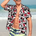 thumbnail image 5 of Lsque Cute Dog pattern Hawaiian Shirt for Men, Unisex Summer Beach Casual Short Sleeve Button Down Shirts-Medium, 5 of 9