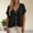 *Black, variant on ClodeEU Women's V Neck Short Sleeve Knit Cardigan ,Loose Fit Casual Sweater Top White,Womens Plus S