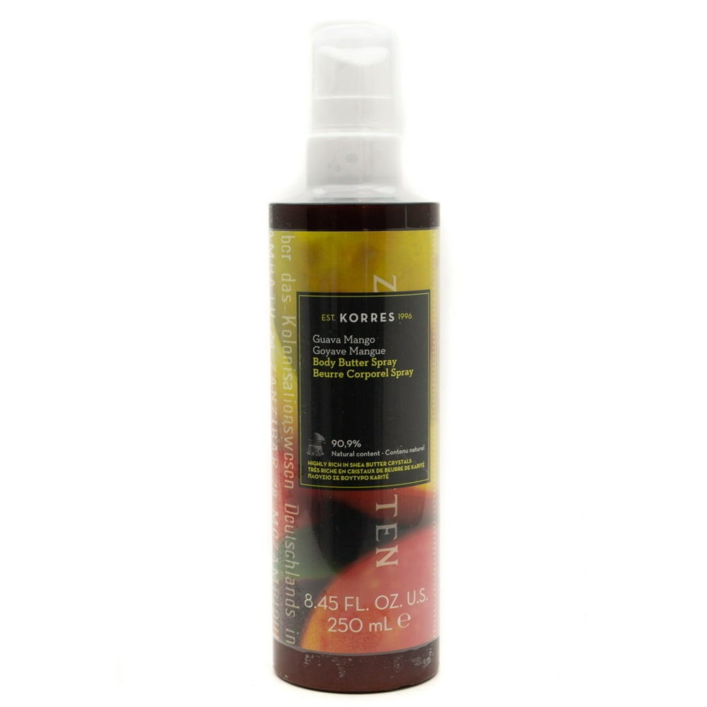 Korres GUAVA MANGO Body Butter Spray , Highly Rich in Shea Butter Crystals 8.45 fl oz Walmart