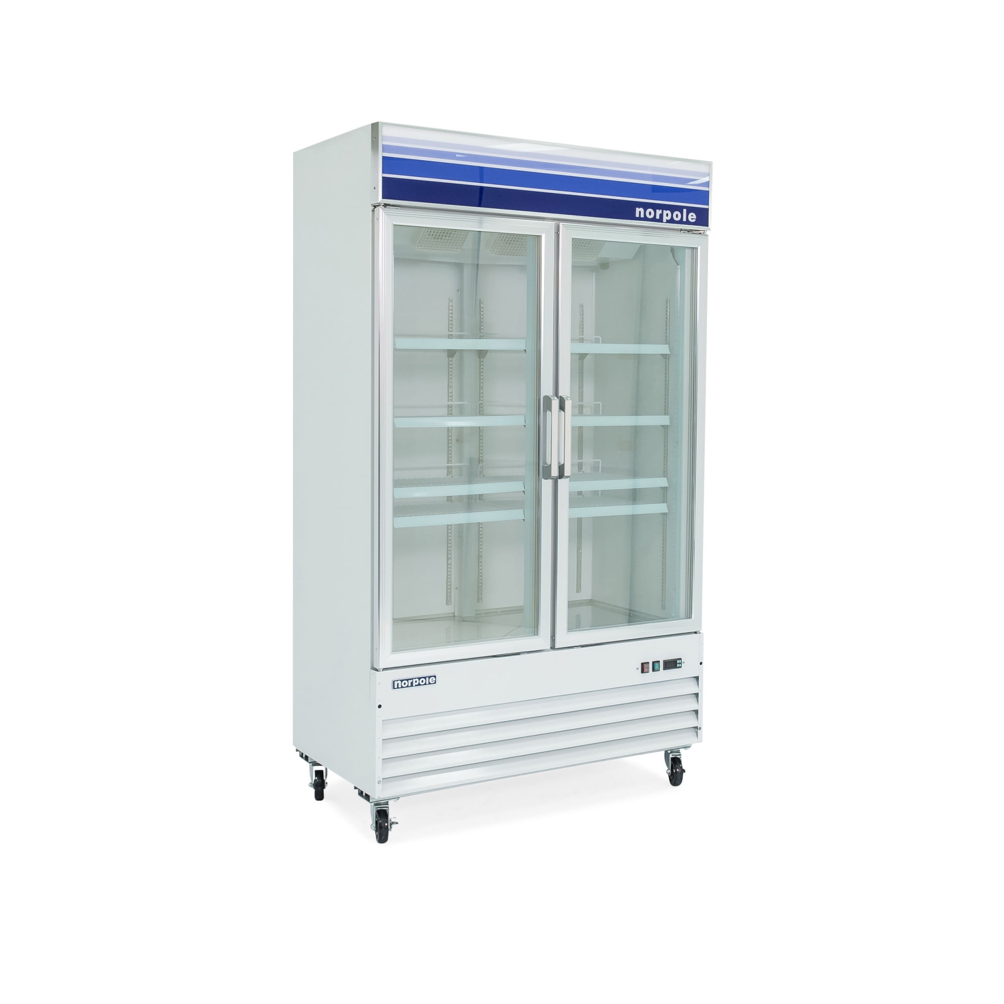 Norpole 45 cu. ft. Frost Free Commercial Upright Merchandiser Freezer in White in White