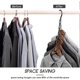 thumbnail image 3 of 10 Pack Black Magic Hangers Space Saving Clothes Hangers, Closet Organizers and Storage, Smart Space Saver Sturdy Plastic Hangers with 5 Holes for Hea, 3 of 5