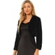 thumbnail image 1 of Abrigo de piel sintética Allegra K chaqueta corta sin cuello para mujer Negro L, 1 of 6