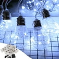 thumbnail image 2 of Drses‌‌ Solar String Lights Outdoor, Light Strings With 20 LED Filament Bulbs, Patio Lights For Home Garden Tents Porch Backyard Patio Party Wedding, 2 of 7