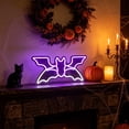 thumbnail image 6 of sruoe Halloween Bat Neon Sign, Acrylic Wall Light, Halloween Ambient Decor, Halloween Lighting Ornament for Bedroom Window Party Wall, 6 of 8