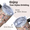 thumbnail image 4 of 20OZ Dog Print Hot Drink Tumbler with Handle Double Wall Vacuum Cup Ideal Dog Lover Gifts Unique Birthday Christmas Presents for Dog Enthusiasts Women Men Durable and Fits Most Car Cup Holders, 4 of 6