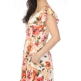 thumbnail image 5 of White Mark Women's V-Neck Empire Dress, 5 of 6
