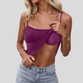 thumbnail image 6 of Tanghaowl Tank Tops for Women, Seamless Built In Bra Camisole For Soft Comfort Stretch Sleeveless Tank Top With Light Support Smooth Back Design Purple XL, 6 of 6