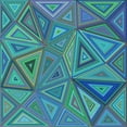 thumbnail image 1 of Ahgly Company Indoor Square Patterned Dark Turquoise Green Area Rugs, 5' Square, 1 of 1