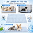 thumbnail image 3 of Self Cooling Dog Mat Washable Portable Durable Summer Cool Blanket Pad for Small Medium Large Dogs Cats Indoor Outdoor, 3 of 6