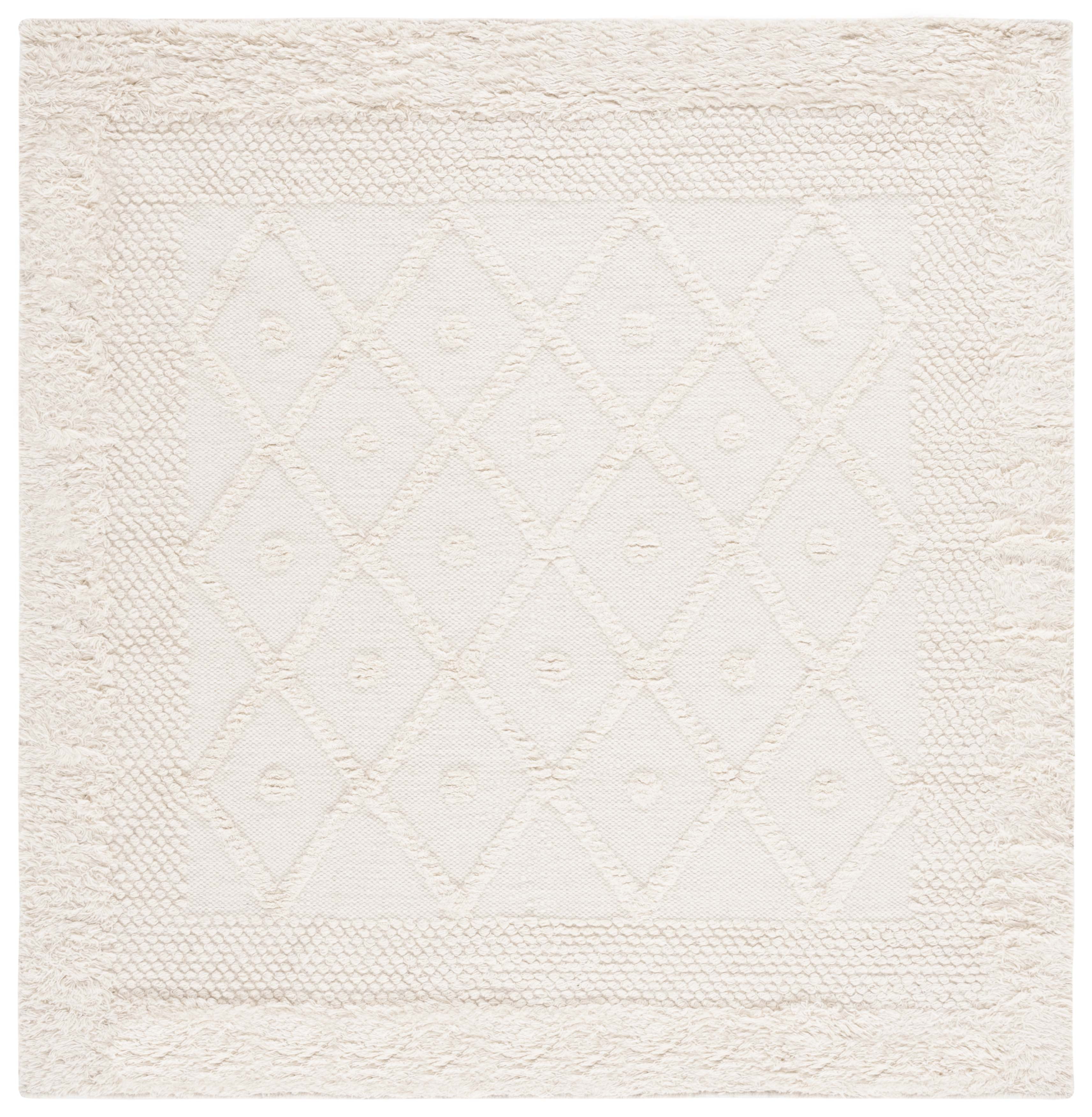 Safavieh Kenya Ulysses Solid Area Rug, Ivory, 6' x 6' Square