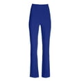 thumbnail image 5 of Olyvenn Women's Slim Fit Flare Solid Suit Pants Leisure Trousers Bell-bottoms Solid Color Pants Comfy Holiday Female Dressy Fashion Blue 12, 5 of 7