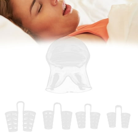 Peahefy Silicone Anti Snoring Tongue Retaining Device Nose Clip Plug ...