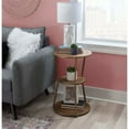 thumbnail image 6 of Pemberly Row Contemporary Metal and Mango Wood Three Tier Side Table in Gold, 6 of 11