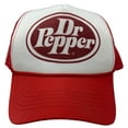 thumbnail image 2 of Dr Pepper Soda Men's Officially Licensed Retro Vintage Logo Foam Trucker Hat Cap (Red), 2 of 4