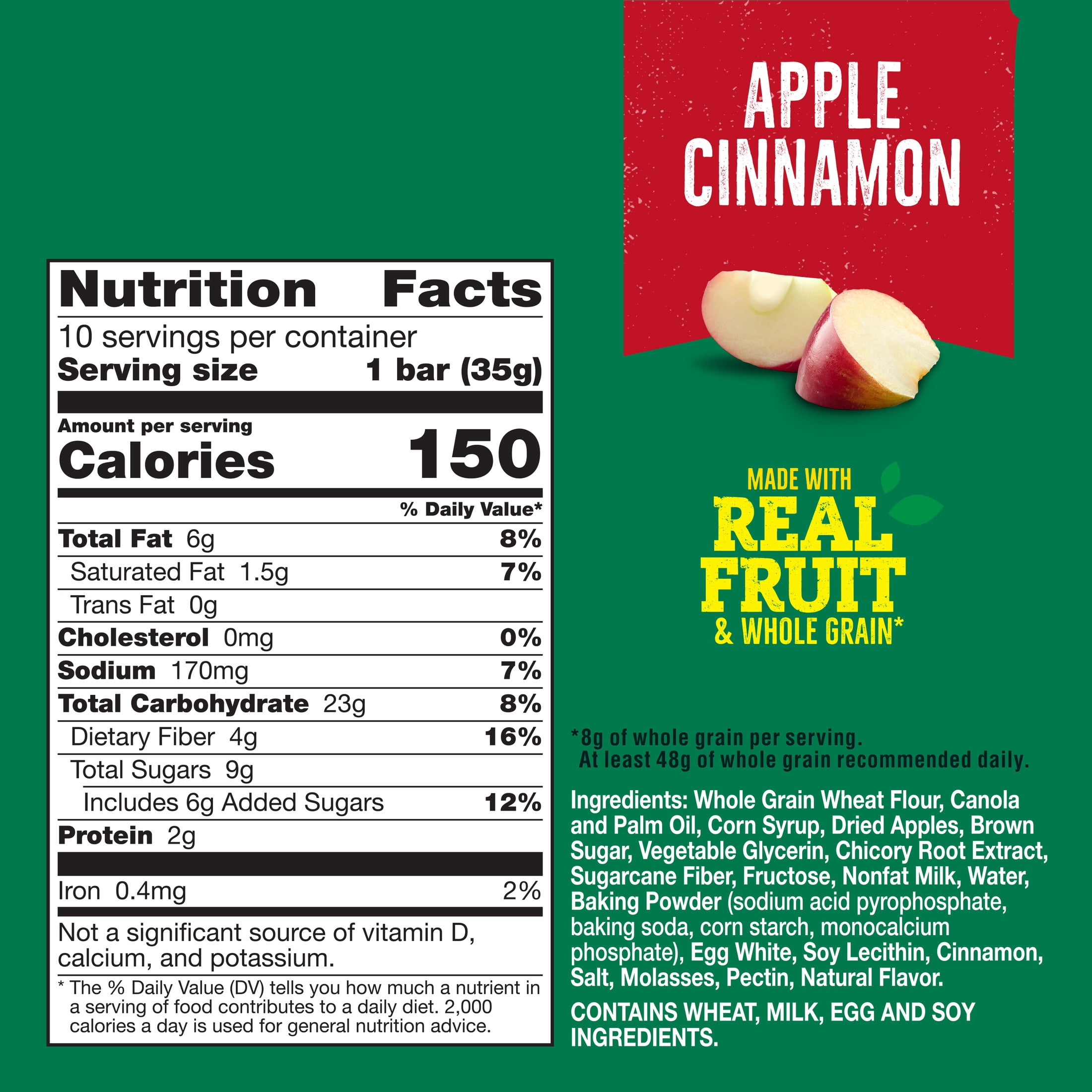 (6 pack) Nature Valley Soft Baked Muffin Bars, Apple Cinnamon, Snack Bars, 10 Bars, 12.4 oz