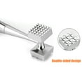thumbnail image 6 of Stainless Steel Double-Sided Meat Tenderizer Mallet Heavy Duty Alloy Meat Pounder with Comfort Grip for Steak Beef Chicken BBQ Kitchen Tool 310g 220x60x30mm, 6 of 8